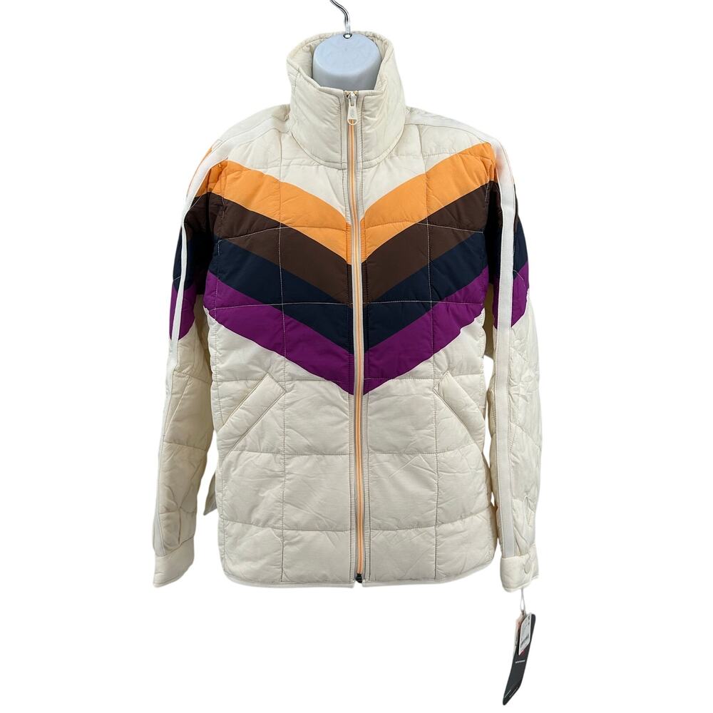 FP Movement Hatch Pippa Maternity Jacket WMNs XS Ivory Stripe Full Zip OB2025522